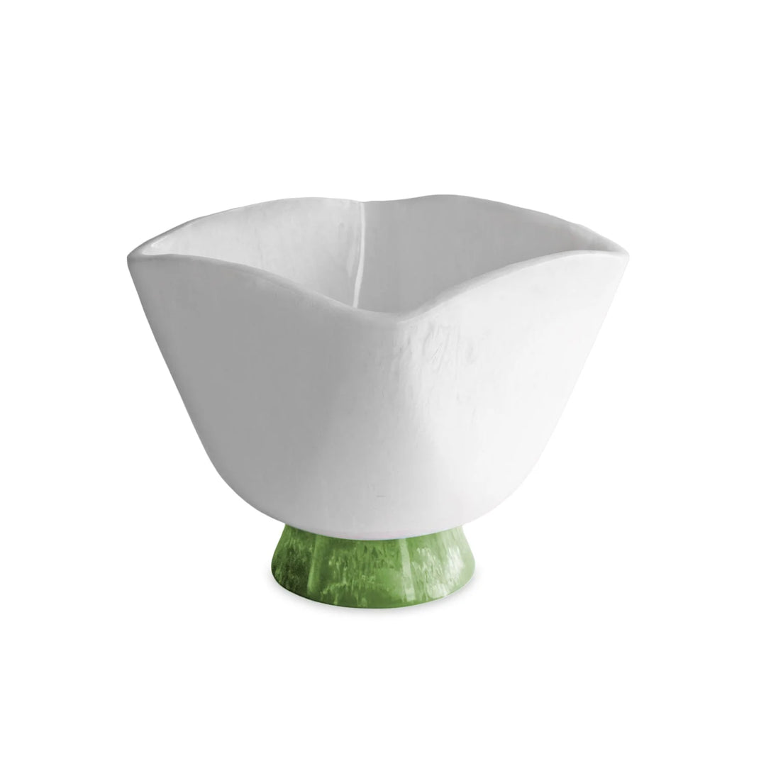 Resin Rio Large Wine Bucket with Base (White and Green)
