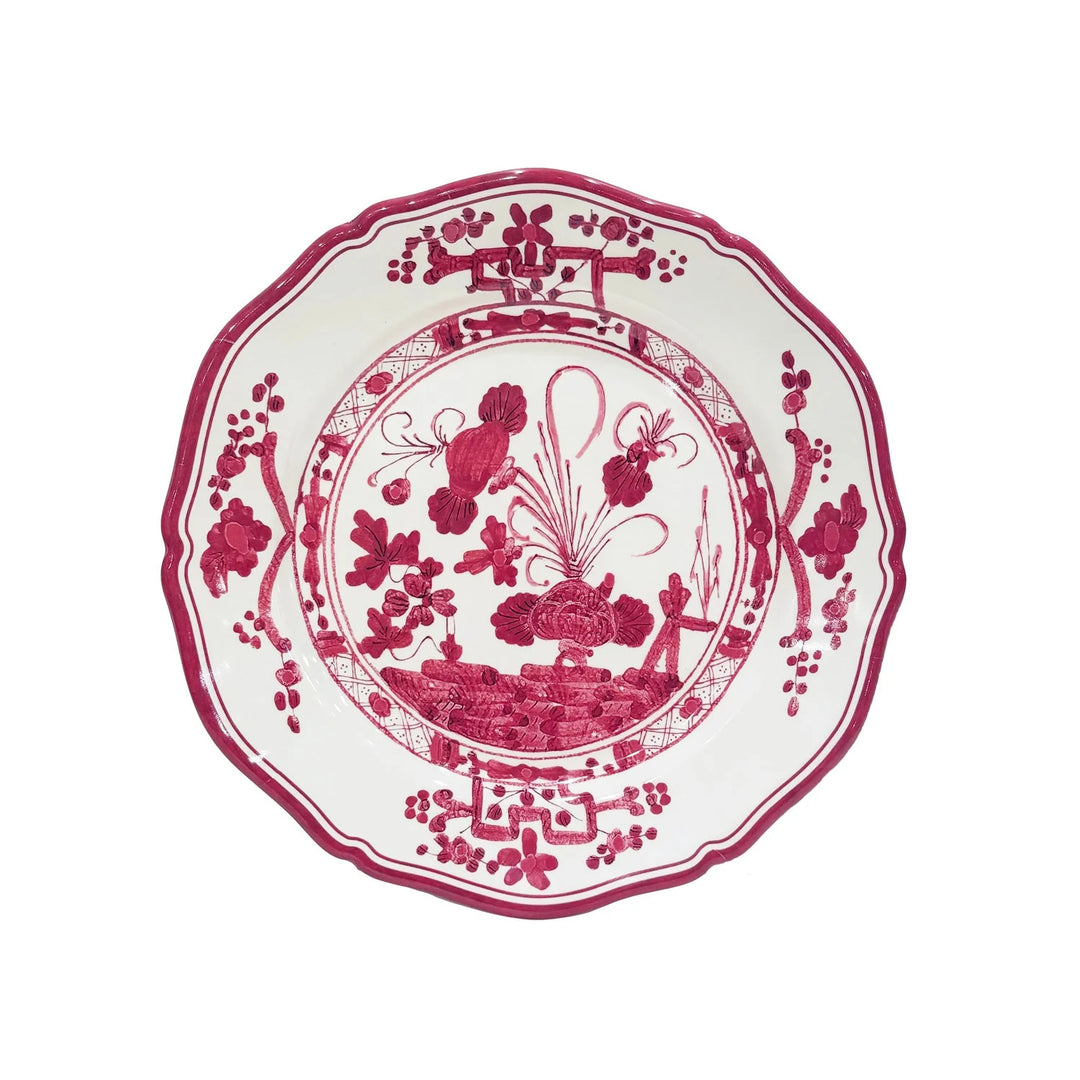 VIDA Faenza 9" Salad Plate Set of 4 (White and Deep Pink)