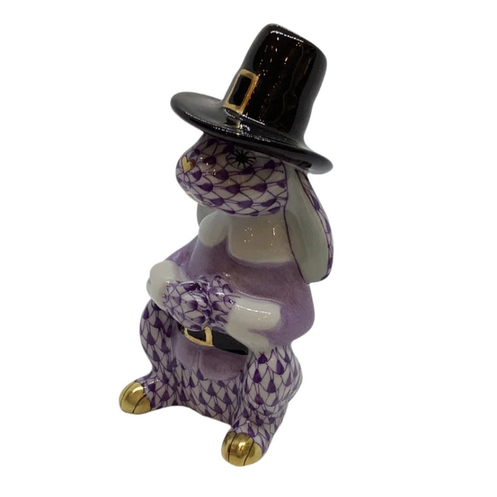 Pilgrim Bunny by Herend in Lavender