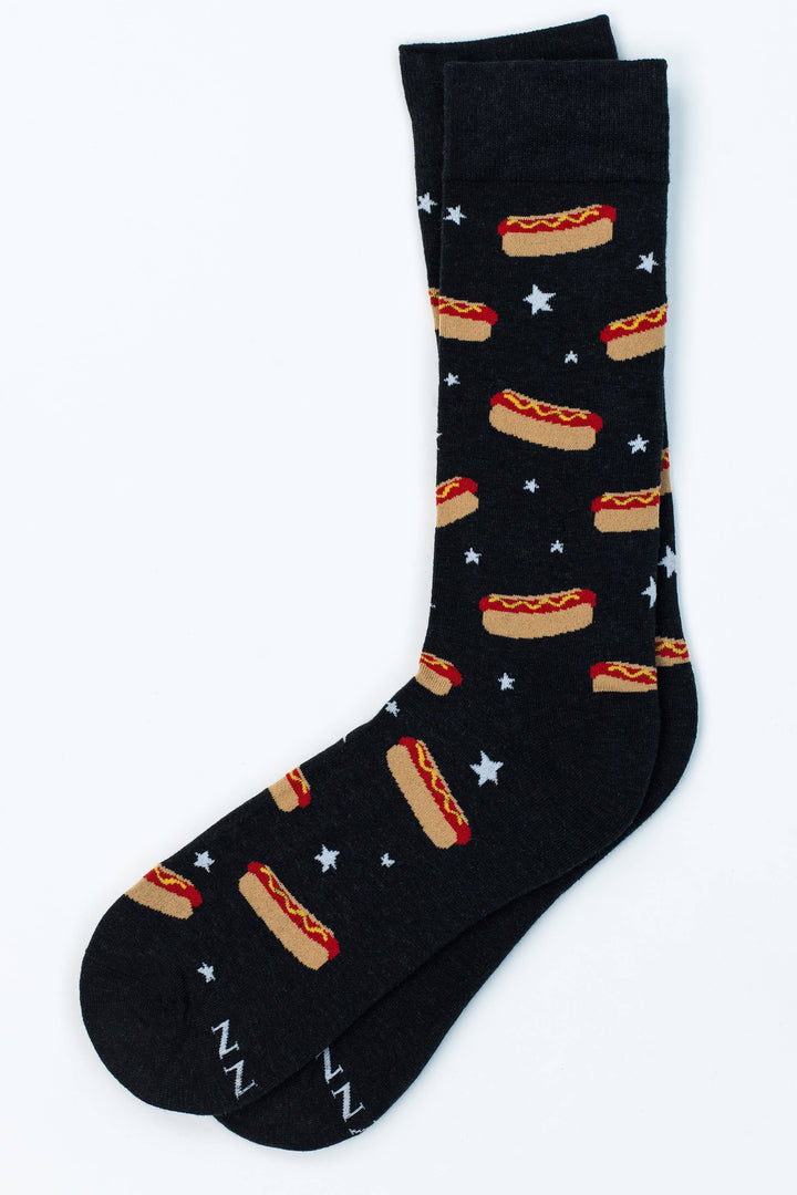 Hot Dog Dreams Carded Cotton Sock by Alynn