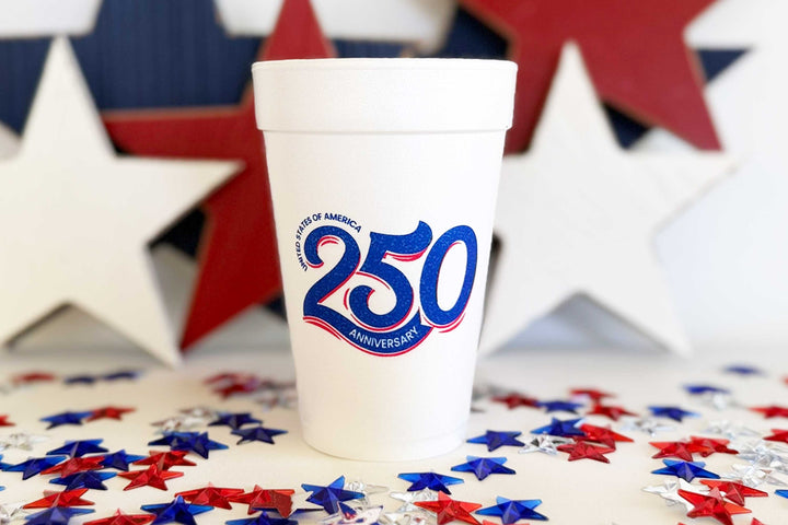 USA 250 Foam Cup 10 Pack