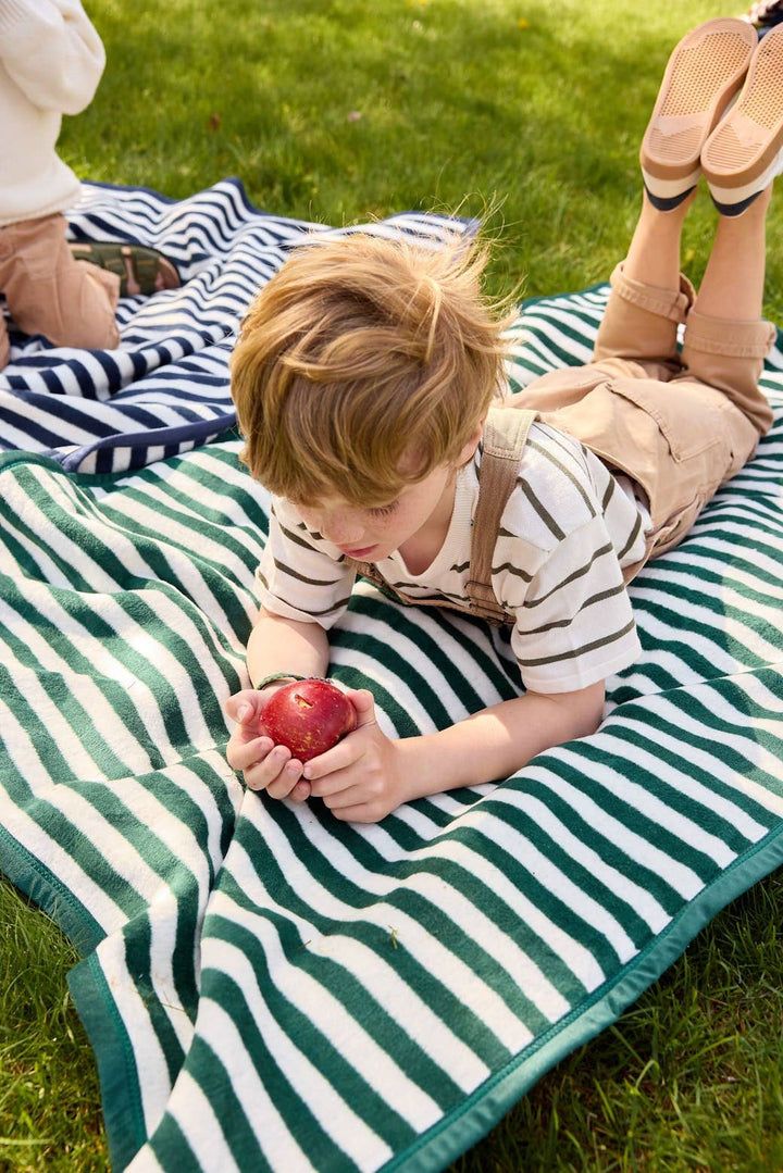 Sideline Stripe Evergreen Midi Blanket