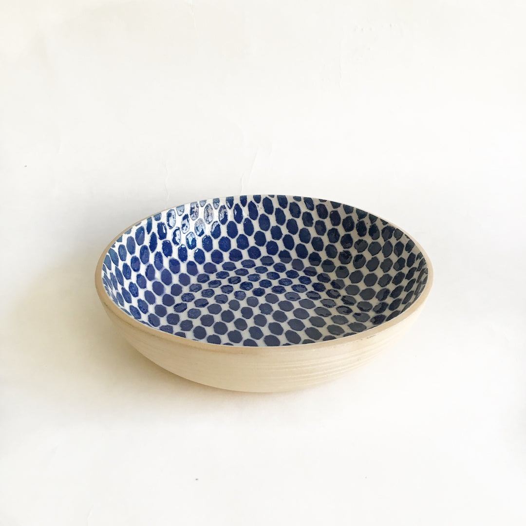 8" Bowl Dot Cobalt