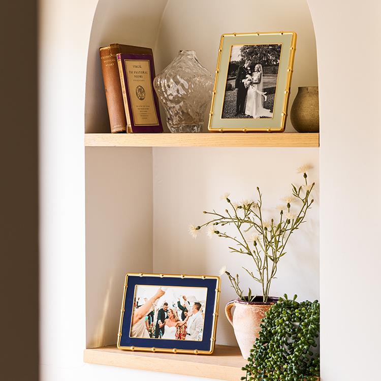 Bamboo Enamel Photo Frame