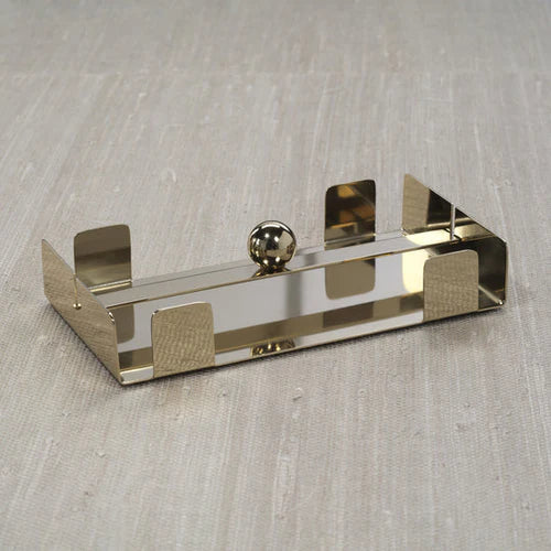 Basso Dinner Napkin Holder Polished Gold