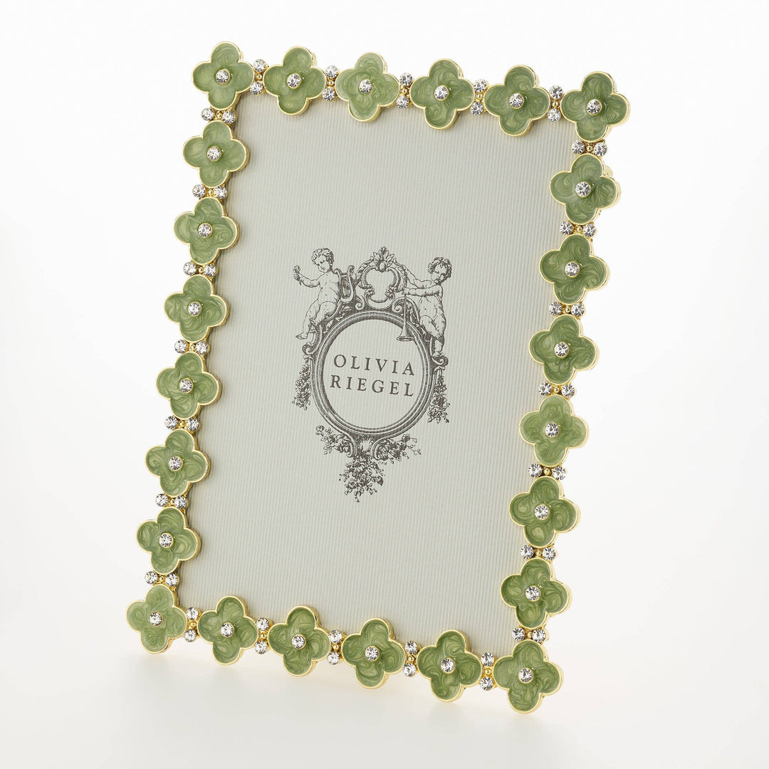 Celadon Enamel 5x7 Clover Frame