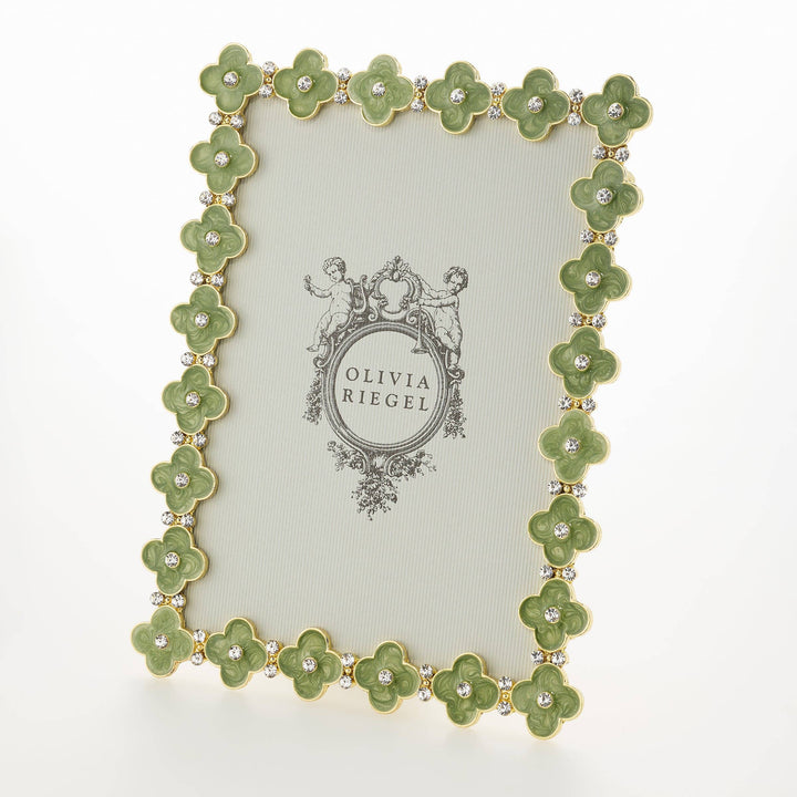 Celadon Enamel 5x7 Clover Frame