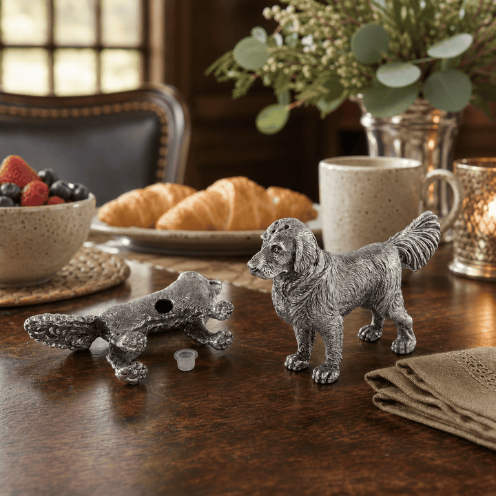 Pewter Retriever Salt and Pepper