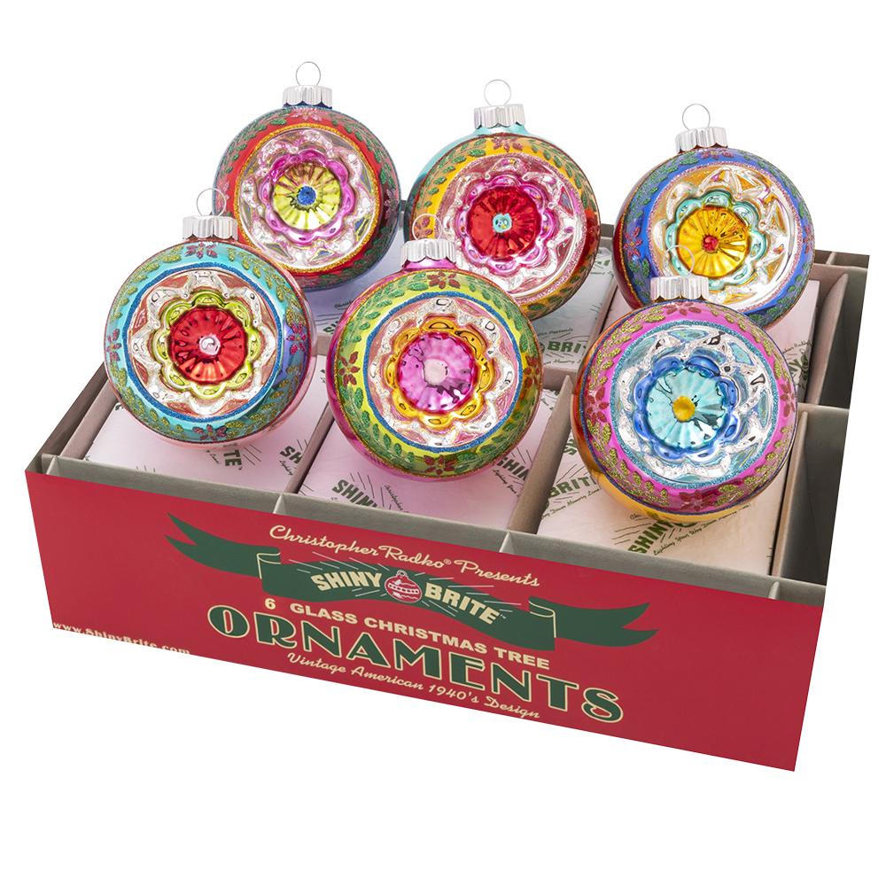 Shiny Bright Christmas Confetti 3.25" Decorated Reflector Rounds