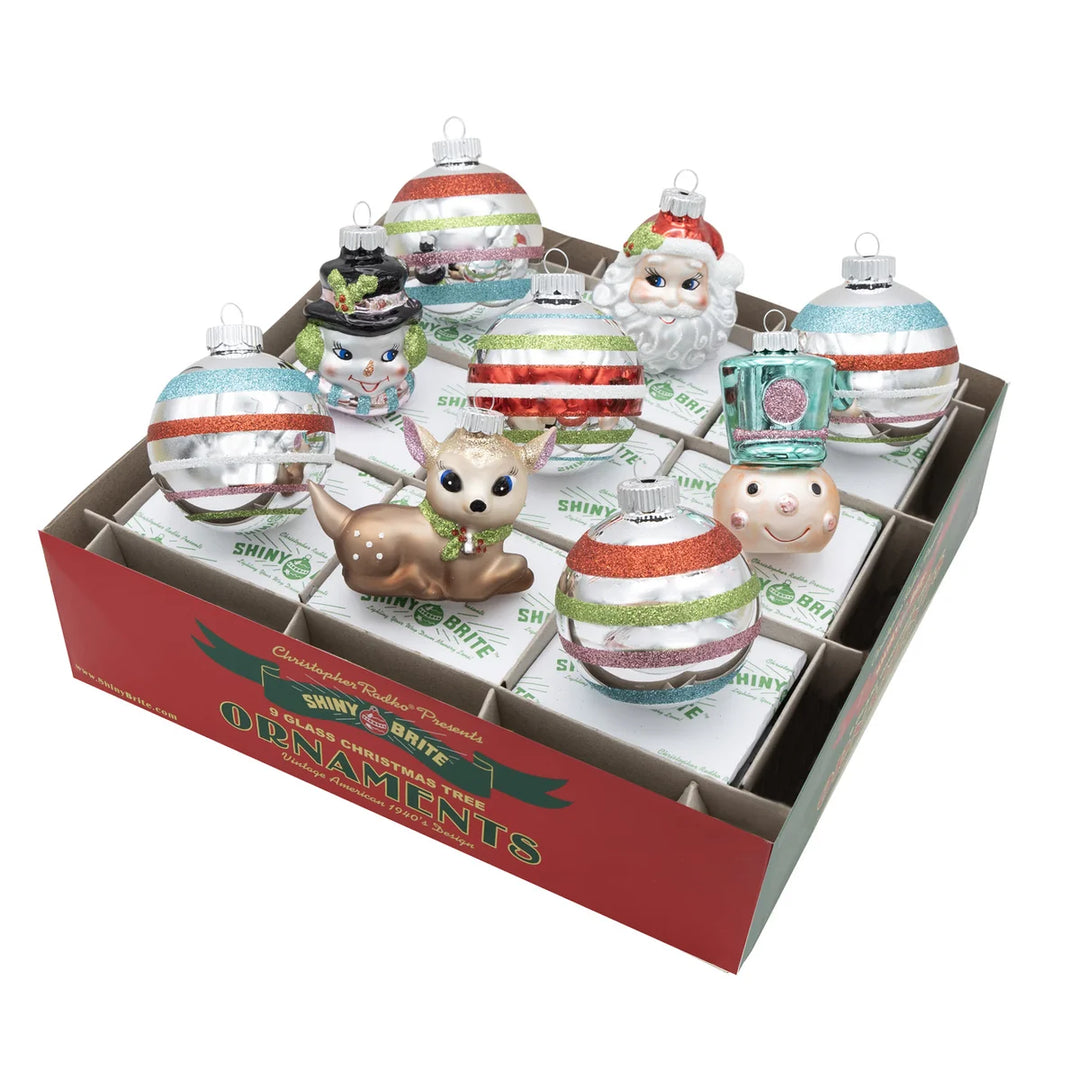 Festive Fete 9 Count 2.5" Decorated Rounds & Figurines