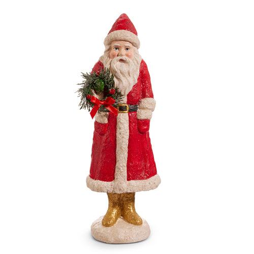 Santa with Wreath 15.5"