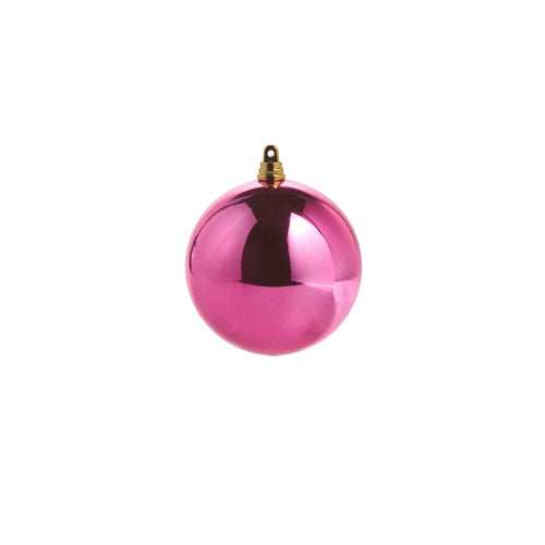 Shiny Fuchsia Ball Ornament 4"
