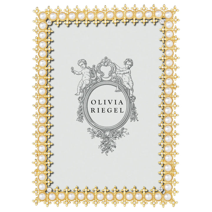 Gold Crystal & Pearl 5" x 7" Frame