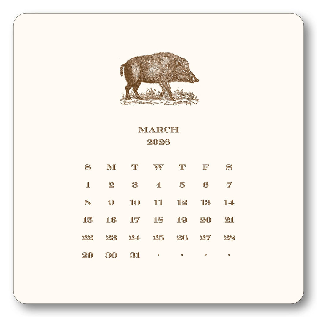 2026 Hunt Calendar with Easel