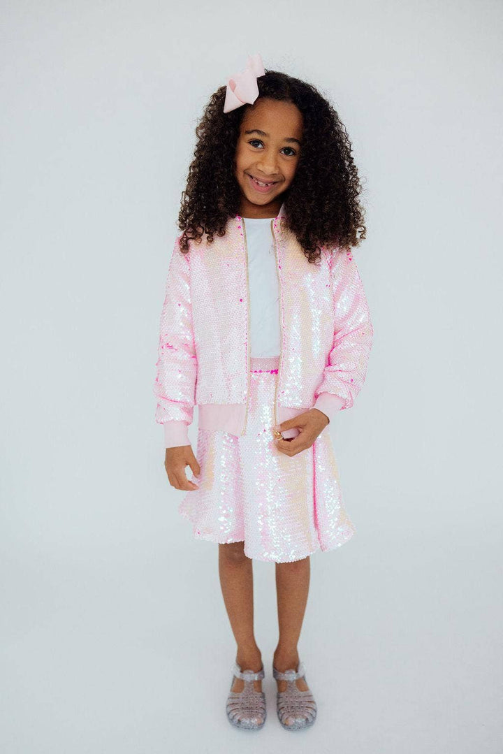 Diva Pink Flip Sequin Twirl Skort