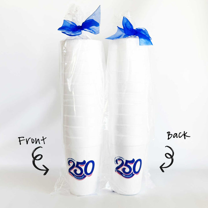 USA 250 Foam Cup 10 Pack