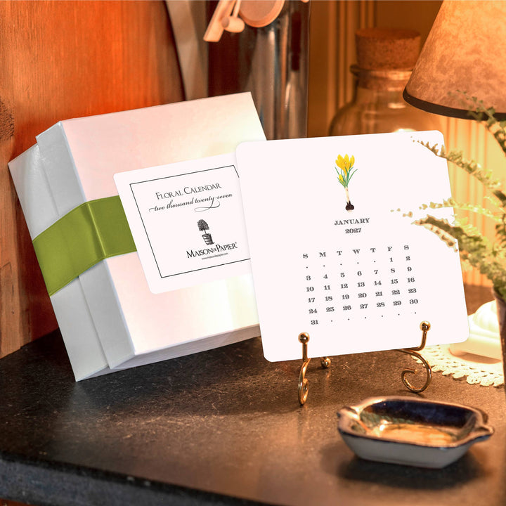 2027 Floral Calendar with Easel