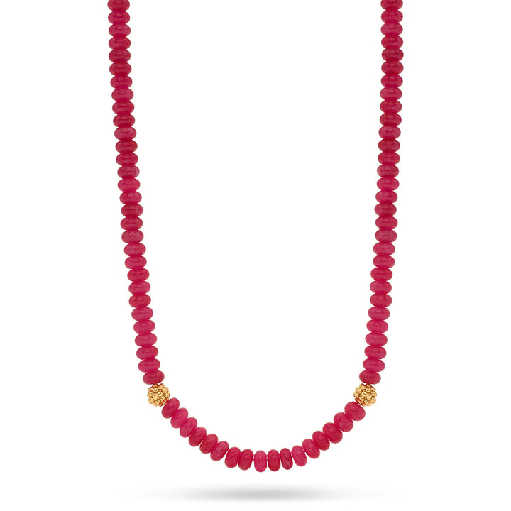 Berry Single Stand Necklace - Peony Jade