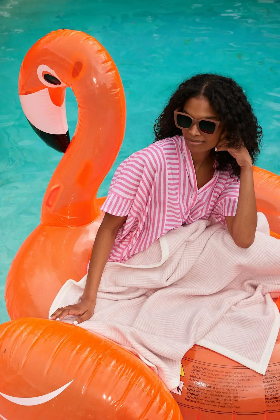 Harborview Herringbone Blush Blanket