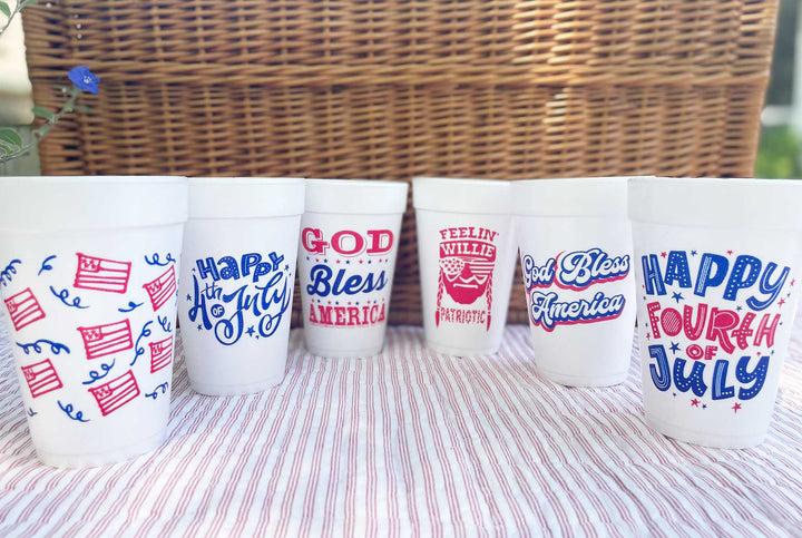 God Bless America Stars Foam Cup(10 ct)