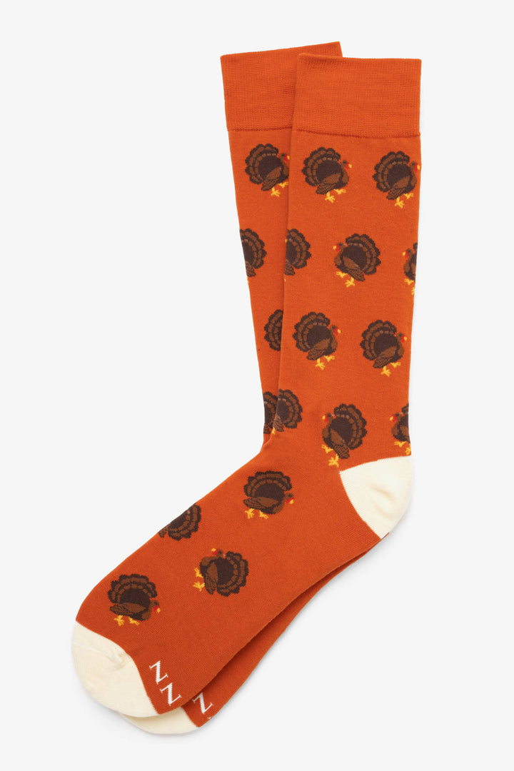 Gobble Gobble Carded Cotton Sock by Alynn