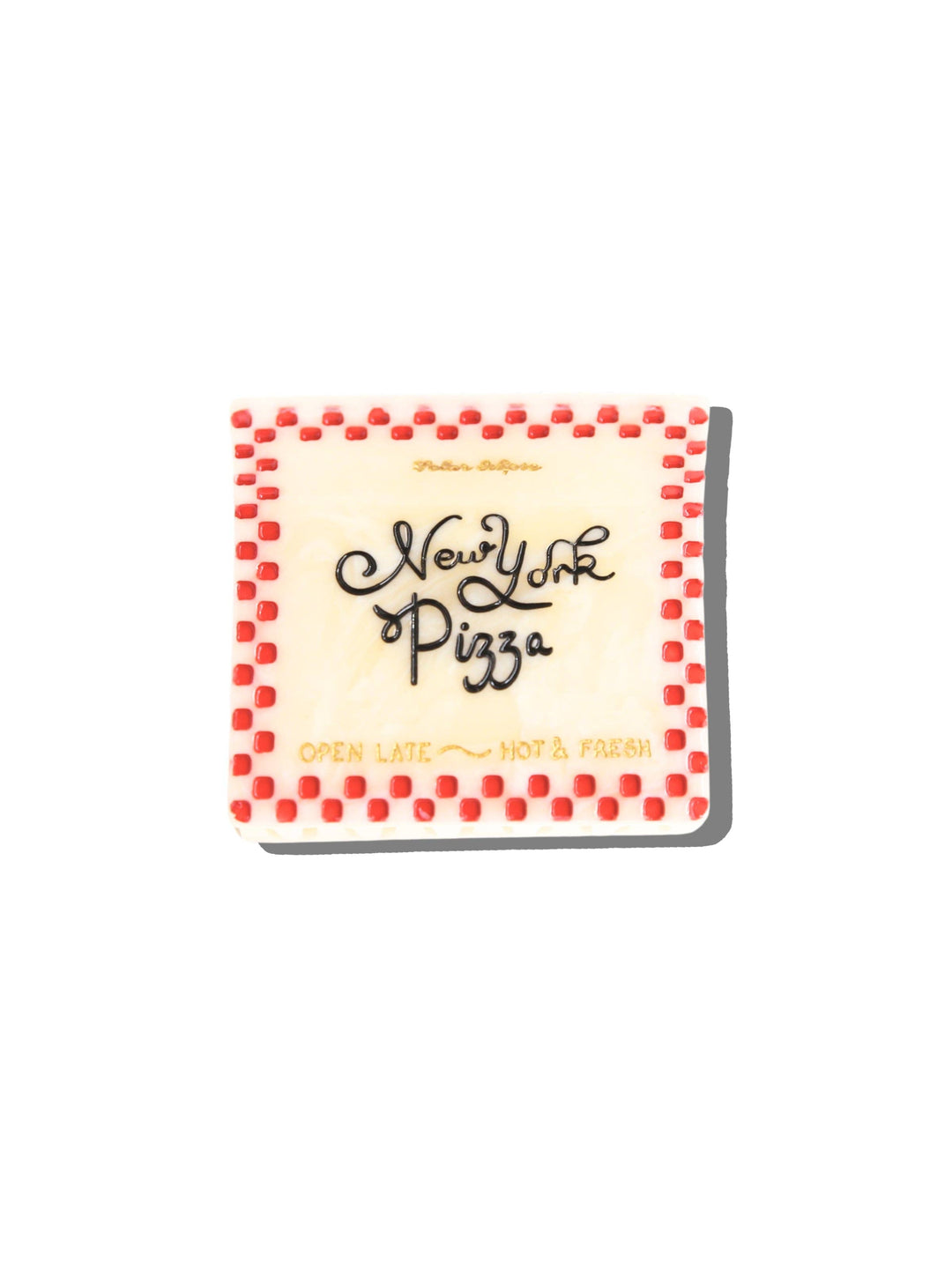Hand-painted New York Pizza Box Claw Hair Clip | Eco-Friendly
