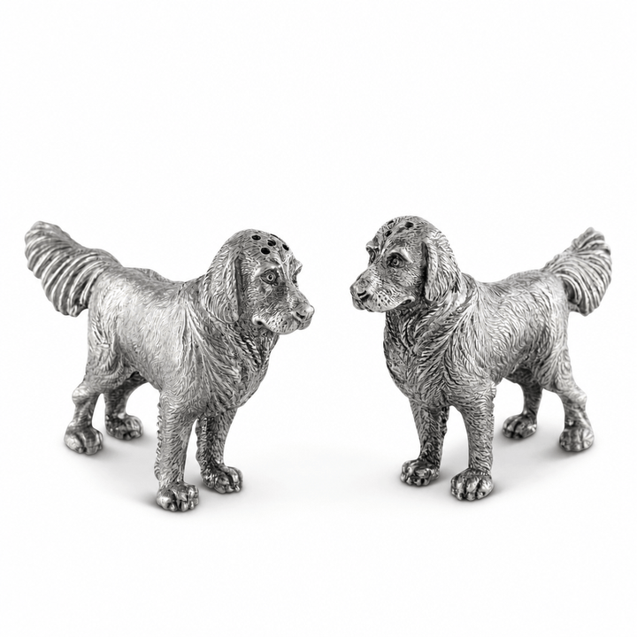 Pewter Retriever Salt and Pepper