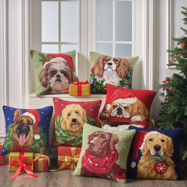 Holiday King Cavalier Spaniel Hook Pillow