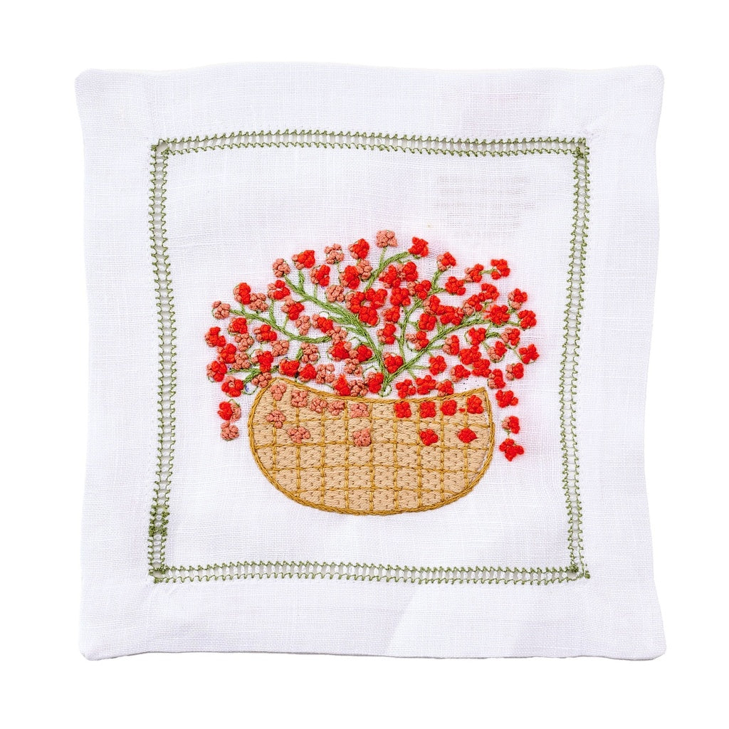 Flower Basket Coaster Set