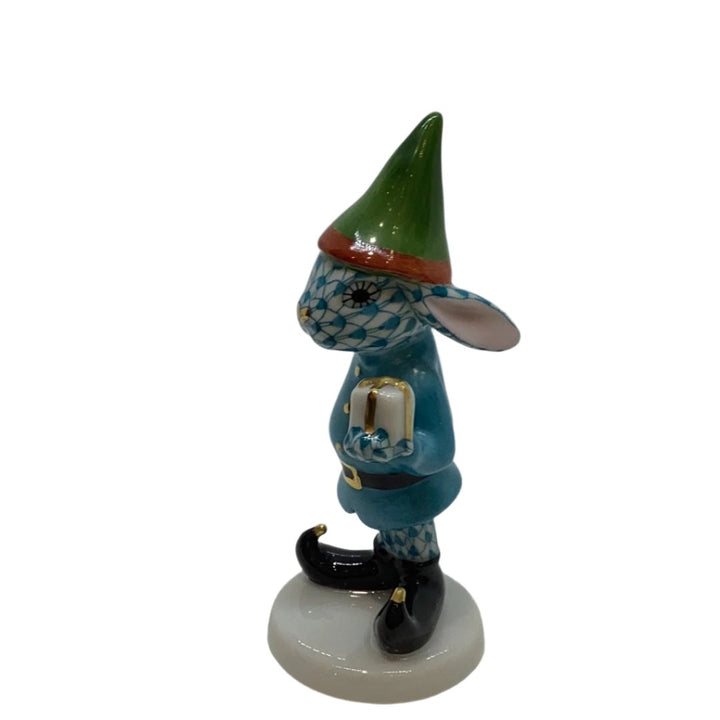 Turquoise Elf Bunny Figurine by Herend