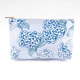 Hydrangea Stem Clear Coated Travel Cosmetic Case