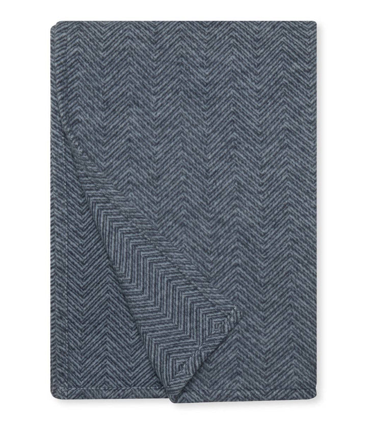 Bayside Herringbone Shawl - Midnight Navy