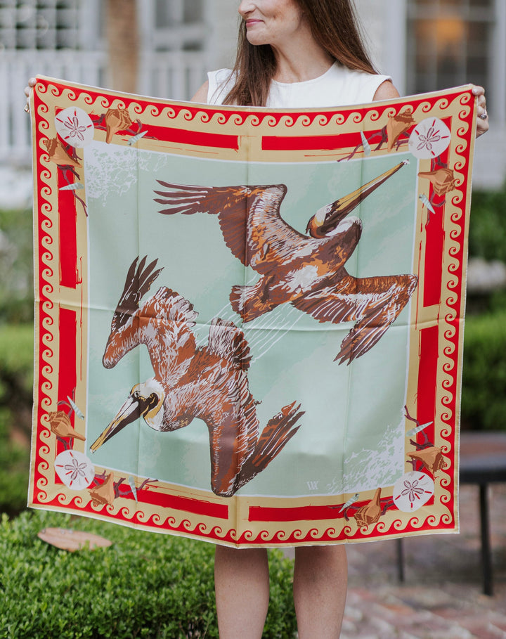 Tide Diver - Double-Sided Silk Scarf