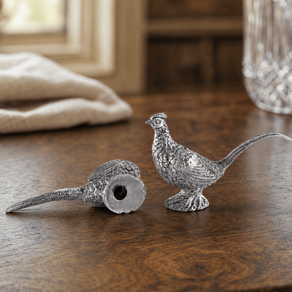 Pewter Pheasants Salt & Pepper Set