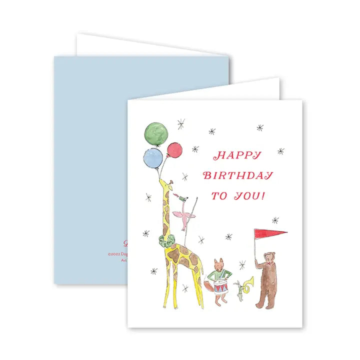 Animal Parade Birthday Card