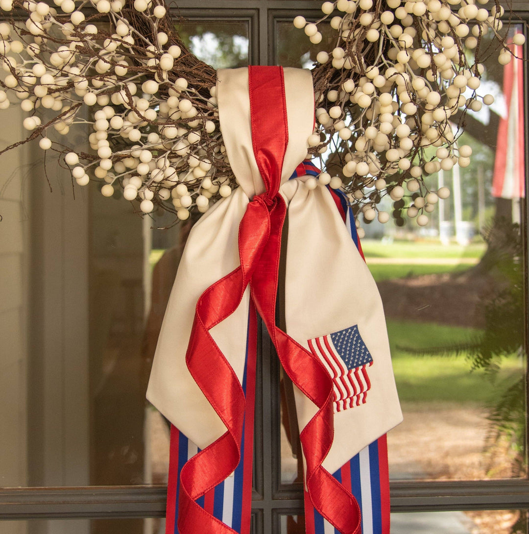American Flag Wreath Sash