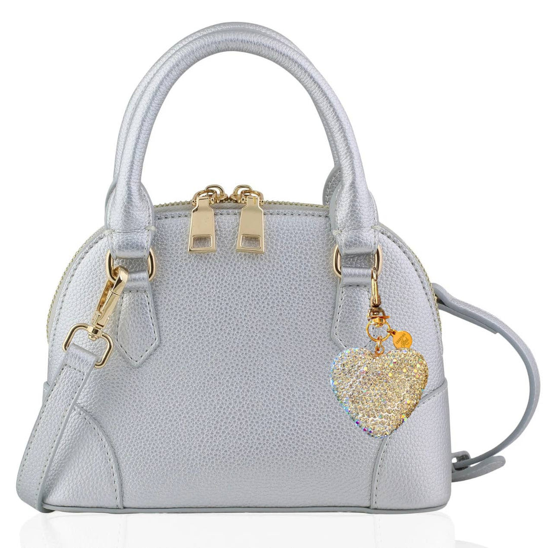Charlotte Pebbled Pleather Purse: Charming Heart Edition