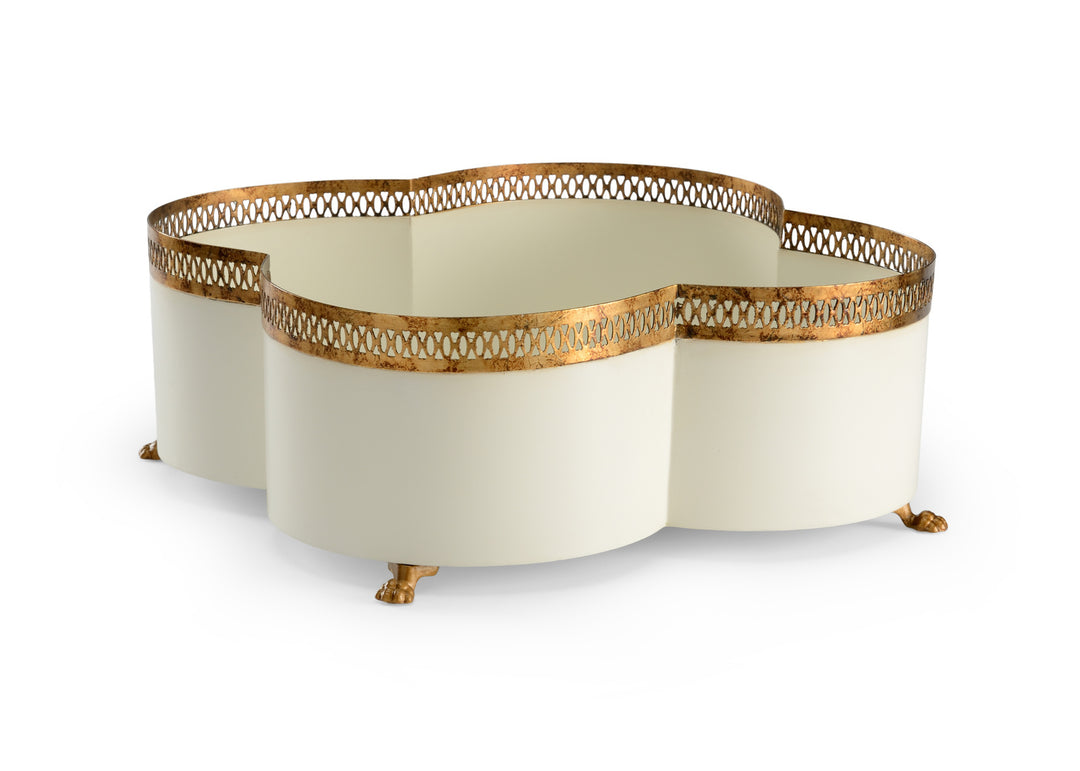 Tracery Cachepot Cream