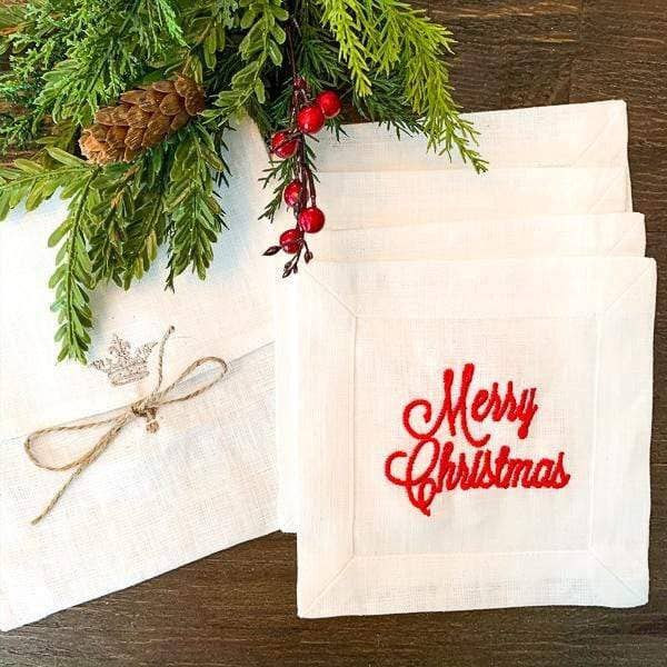 Merry Christmas Cocktail Napkin Set (4)