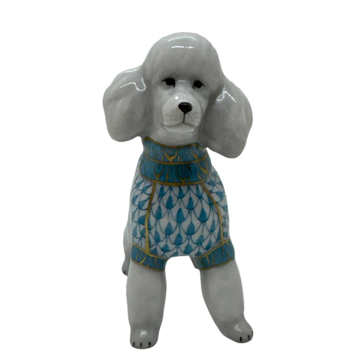 Herend Toy Poodle in Turquoise