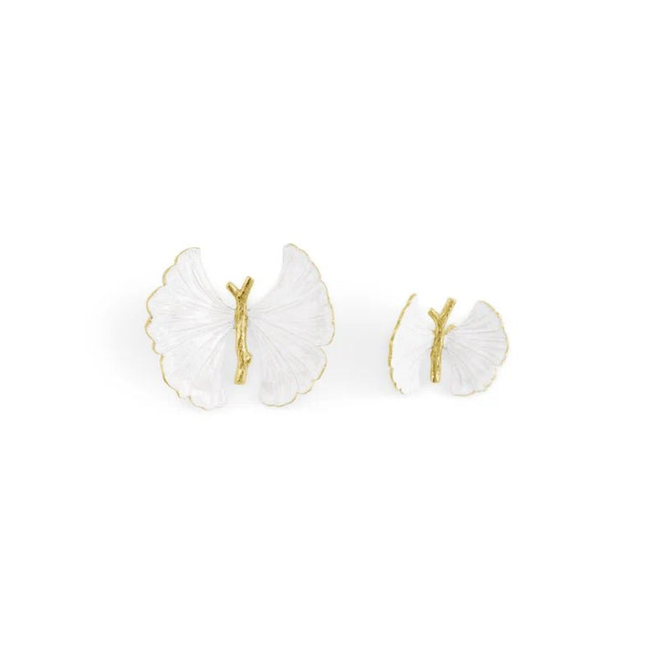 Butterfly Ginkgo Gold Decorative Objects Set of 2