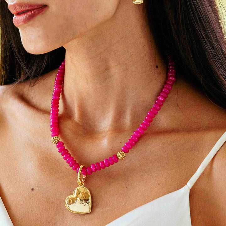 Berry Single Stand Necklace - Peony Jade