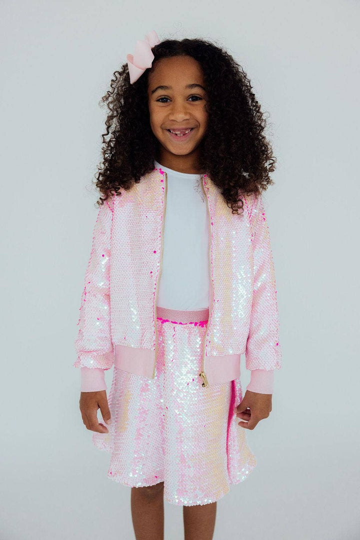 Diva Pink Flip Sequin Twirl Skort