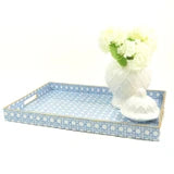 Blue Cane Rectangular Tray