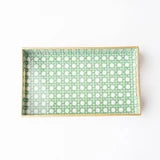Green Cane Vanity Tray