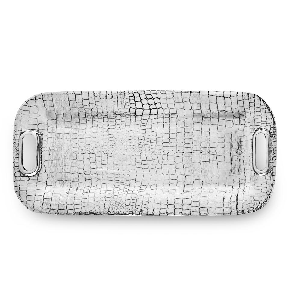 Pieles Croc Long Rectangular Tray with Handles