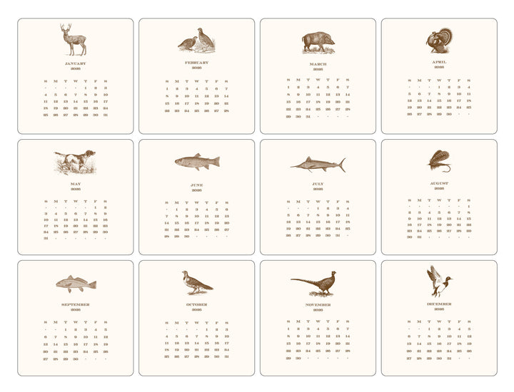 2026 Hunt Calendar with Easel