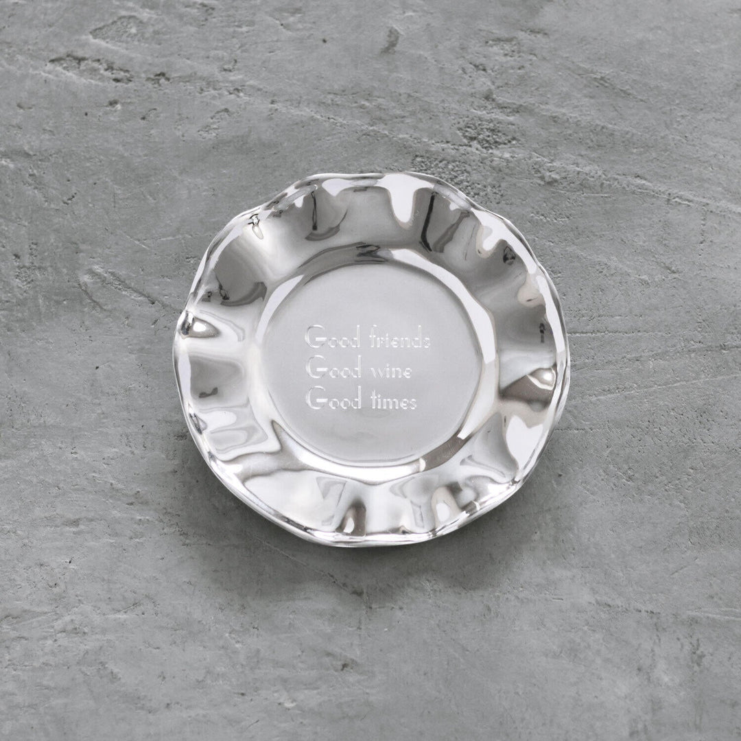 Giftables Vento Wine Plate "Good Friends, Good Wine, Good Times"