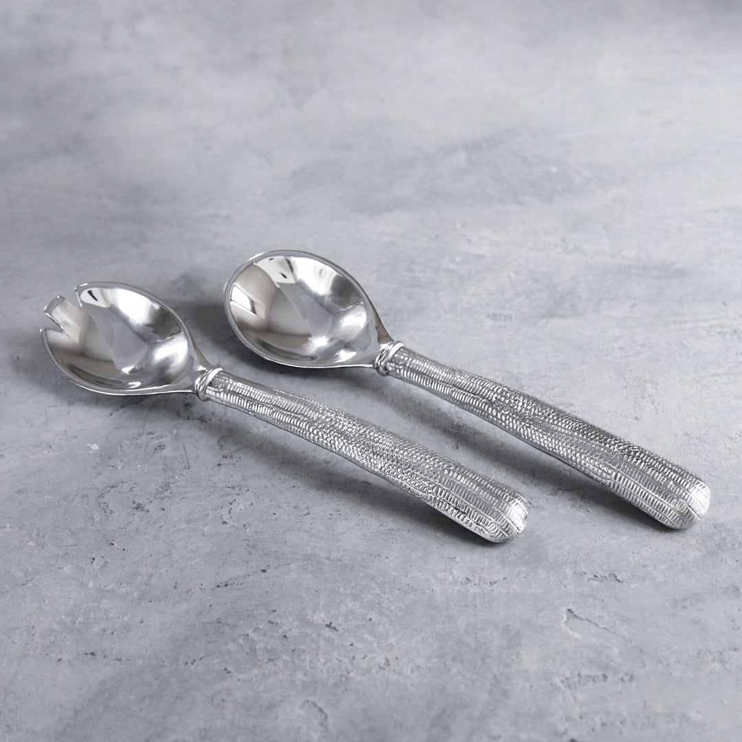 Sierra Modern Python Large Salad Servers (Gunmetal)