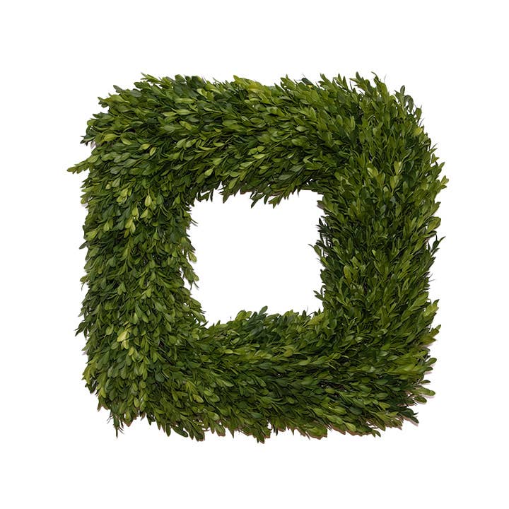 Square Boxwood Wreath 18" Case of 6